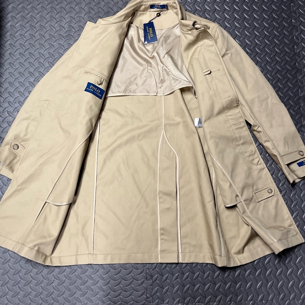 Ralph Lauren Men's Beige Cotton Gabardine Trench Coat Size XLarge XL Ret… - Picture 16 of 16